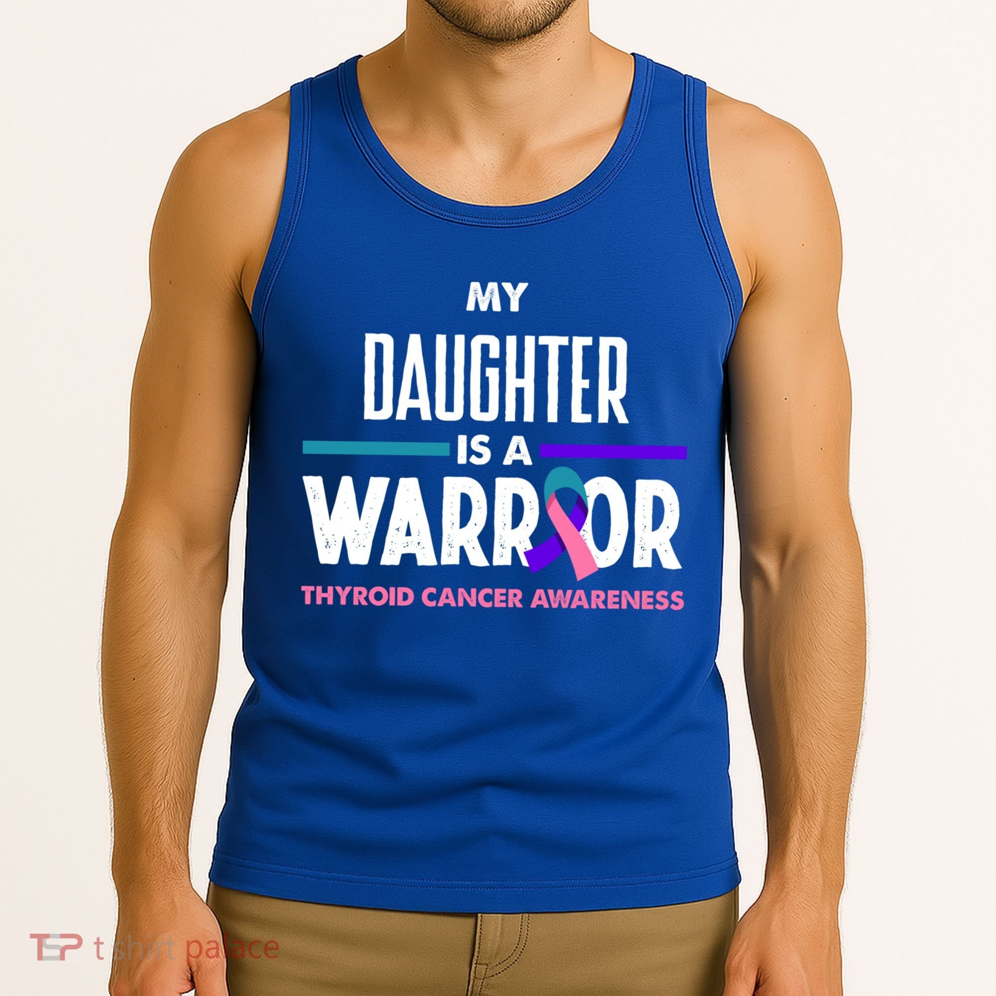 My Daughter Is A Warrior Thyroid Cancer Awareness Gift Tank Top