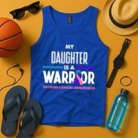 My Daughter Is A Warrior Thyroid Cancer Awareness Gift Tank Top thumb 4