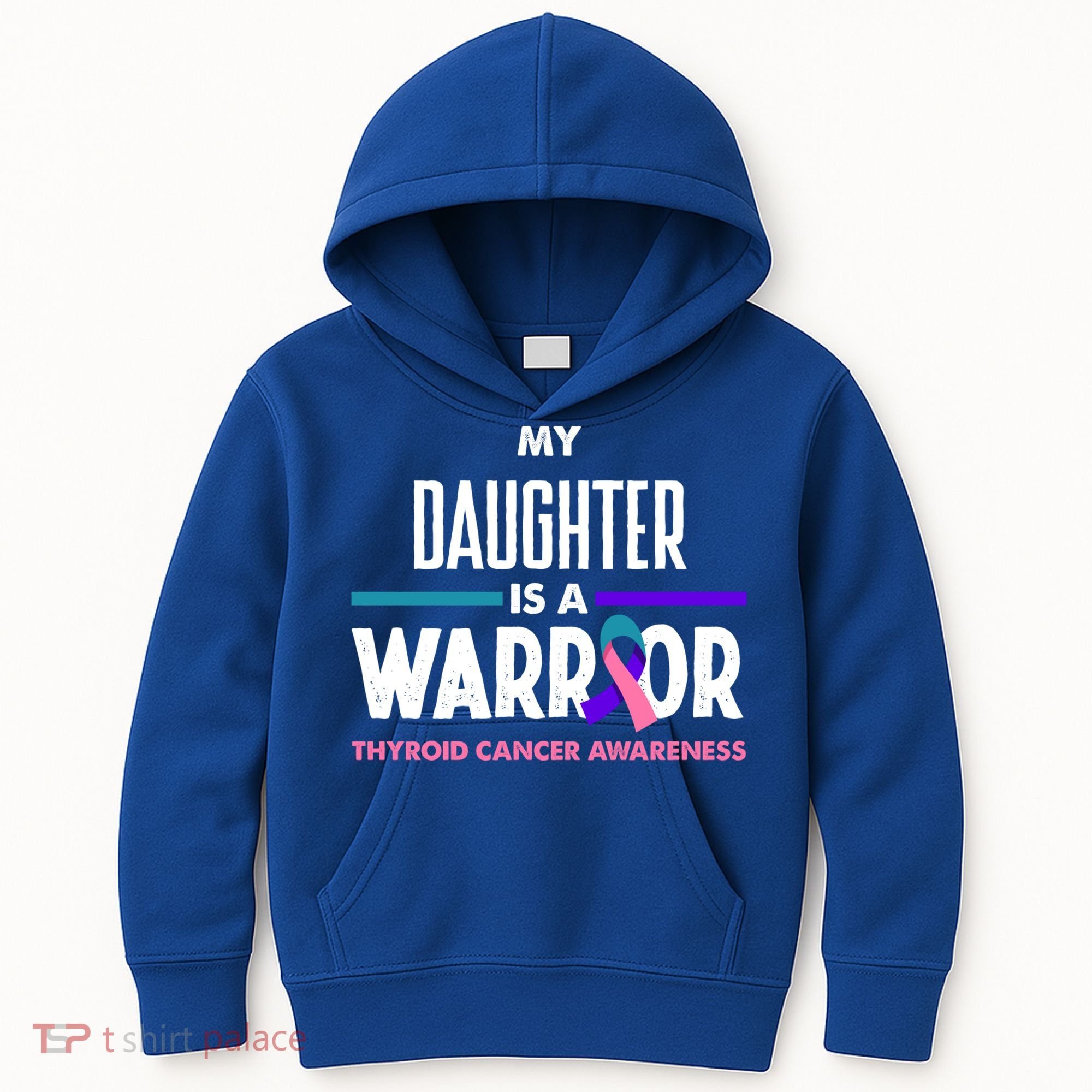 My Daughter Is A Warrior Thyroid Cancer Awareness Gift Kids Hoodie