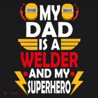 My Dad Is A Welder And My Superhero Welding Son Daughter Gift Backpack thumb 2