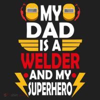 My Dad Is A Welder And My Superhero Welding Son Daughter Gift Beanie thumb 2