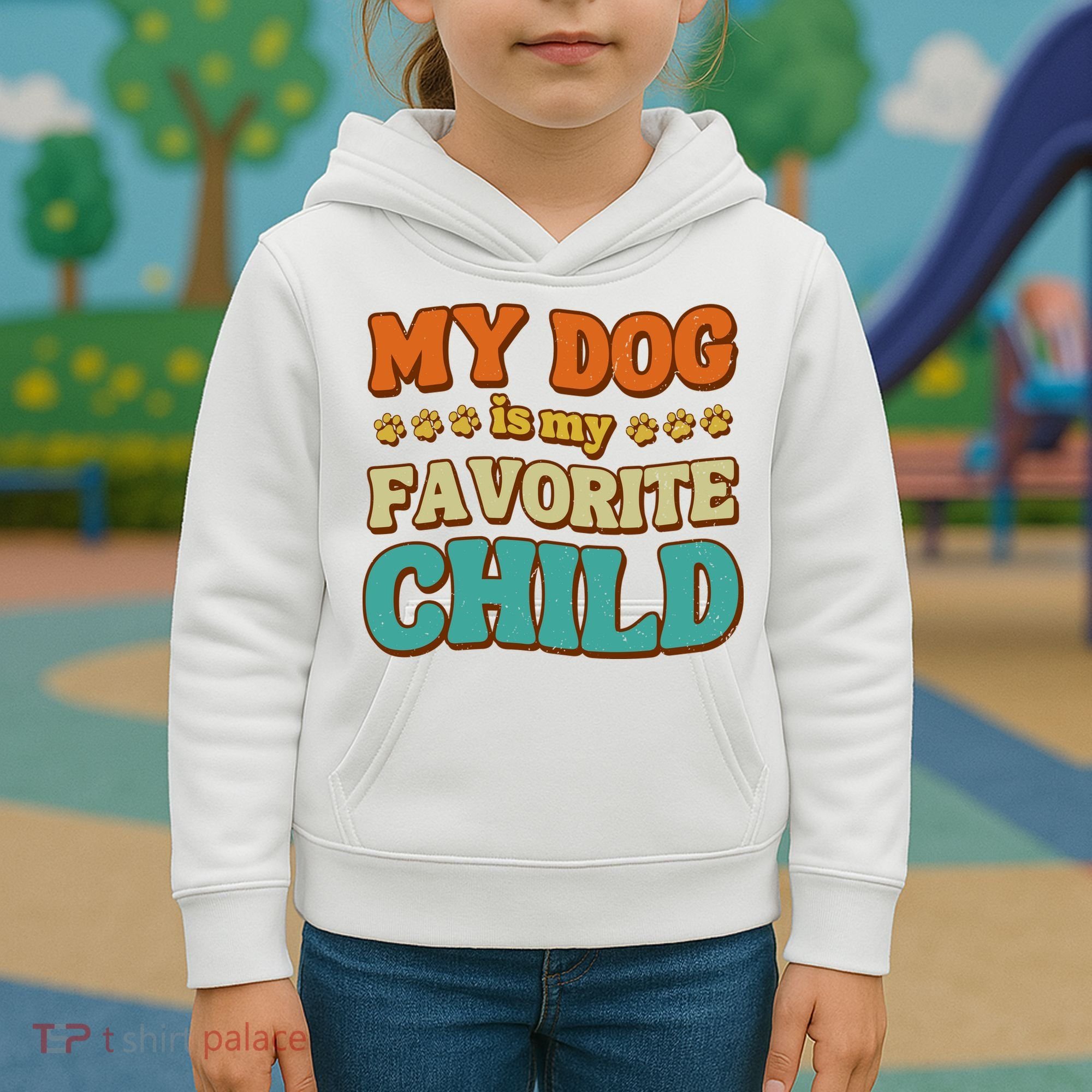 My Dog Is My Favorite Child Kids Hoodie
