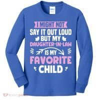 My Daughter In Law Is My Favorite Funny Step Mom Gift Kids Long Sleeve Shirt thumb 0