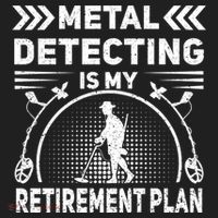 Metal Detecting Is My Retiret Plan Retired Treasure Hunt Gift Golf Towel thumb 3