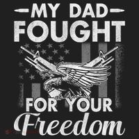 My Dad Is A Veteran Gift For Daughter And Son Women's Sweatshirt thumb 2