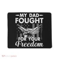 My Dad Is A Veteran Gift For Daughter And Son Mousepad thumb 0