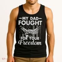 My Dad Is A Veteran Gift For Daughter And Son Tank Top thumb 3