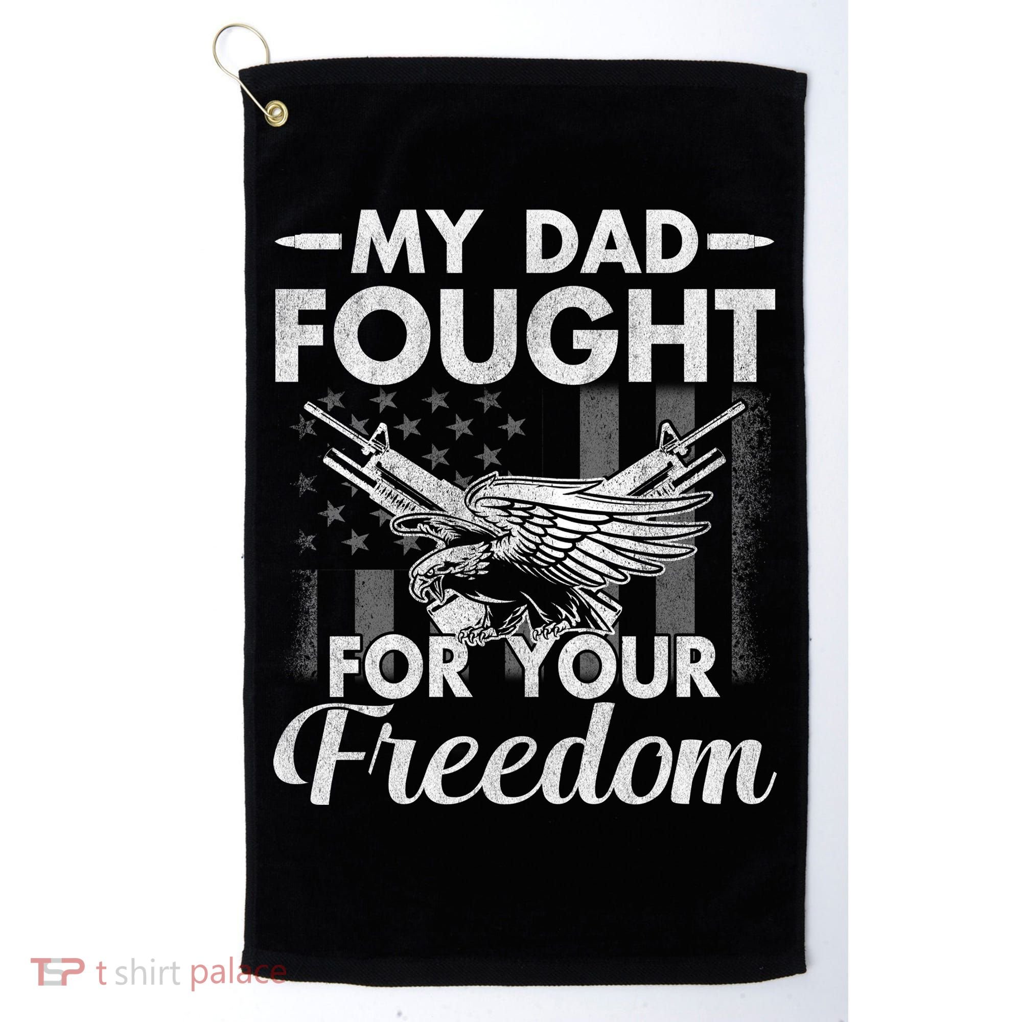 My Dad Is A Veteran Gift For Daughter And Son Golf Towel
