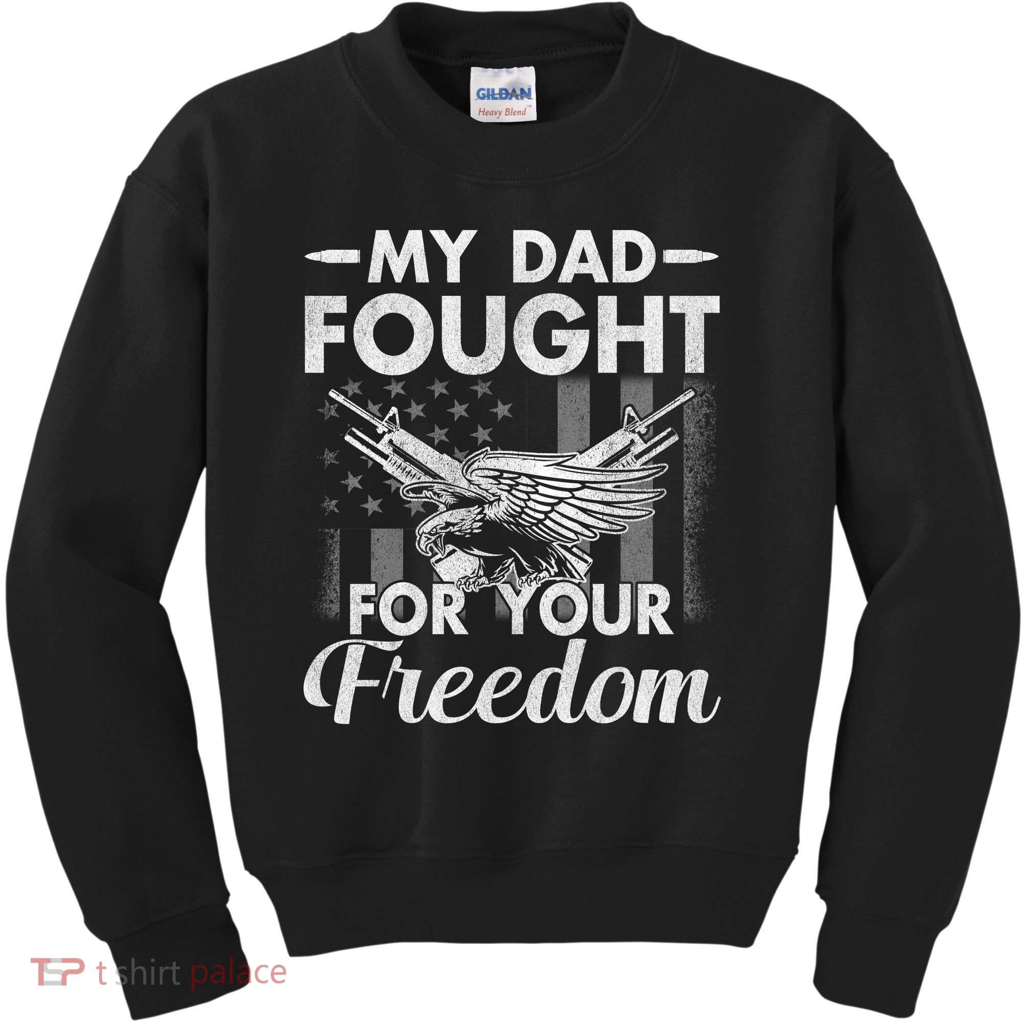 My Dad Is A Veteran Gift For Daughter And Son Kids Sweatshirt
