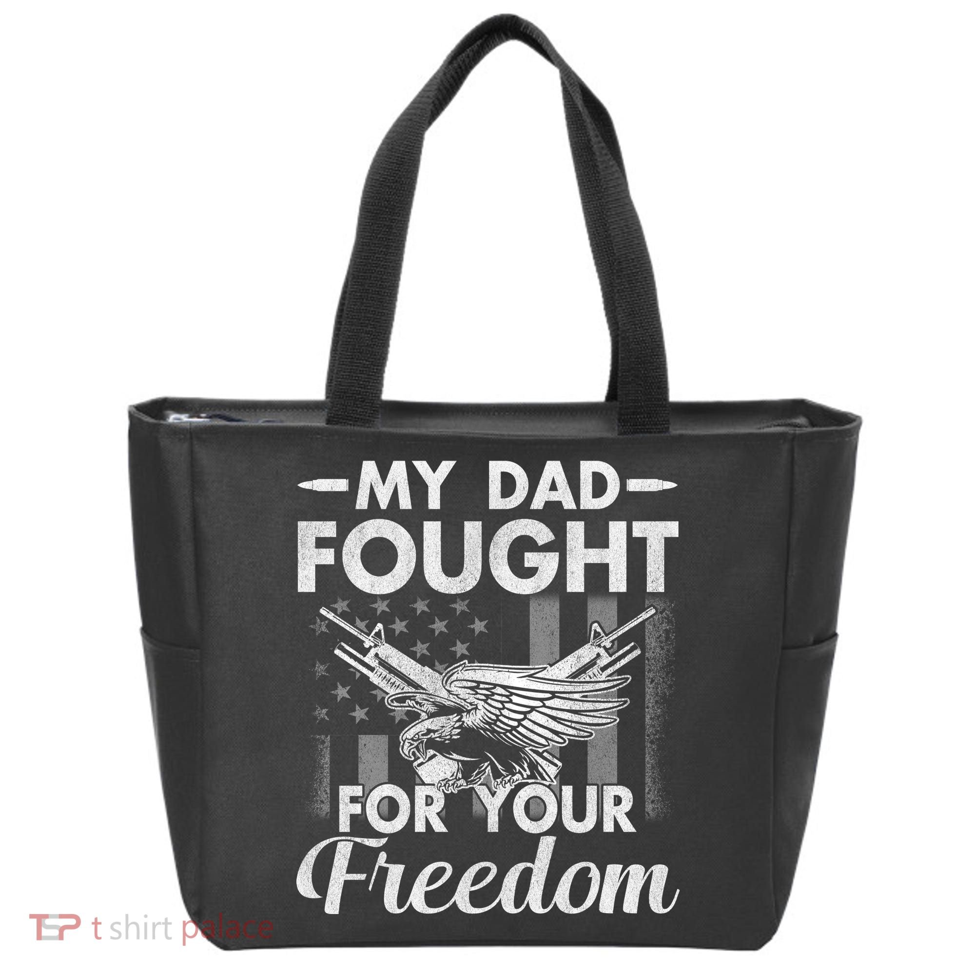 My Dad Is A Veteran Gift For Daughter And Son Tote Bag