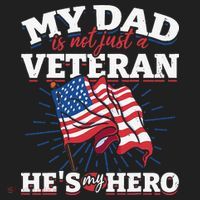 My Dad is not just a Veteran he is my Hero Veterans Day Golf Towel thumb 3