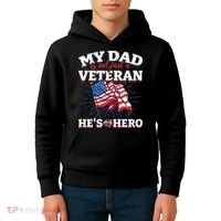 My Dad is not just a Veteran he is my Hero Veterans Day Kids Hoodie thumb 4