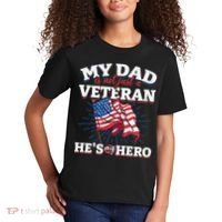 My Dad is not just a Veteran he is my Hero Veterans Day Kids T-Shirt thumb 2