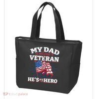 My Dad is not just a Veteran he is my Hero Veterans Day Tote Bag thumb 3