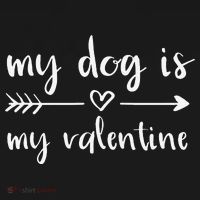 My Dog Is My Valentine Valentine's Day Dog Lover Dog Owner Women's Hoodie thumb 2
