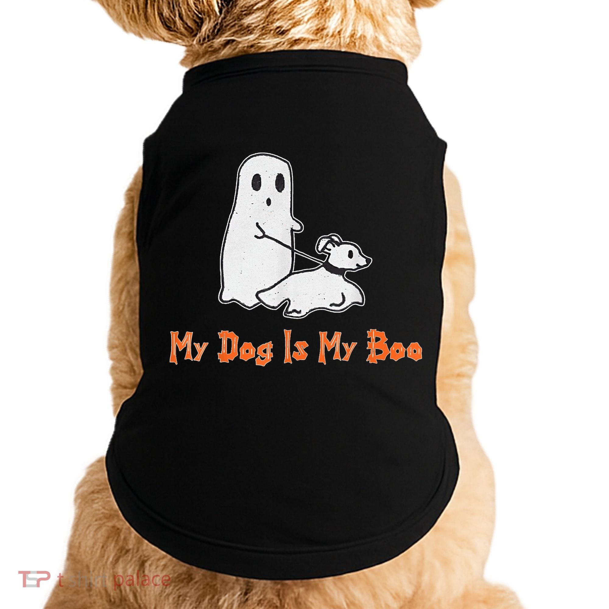 My Dog Is My Boo Ghost Halloween Dog Lover Doggie Tank