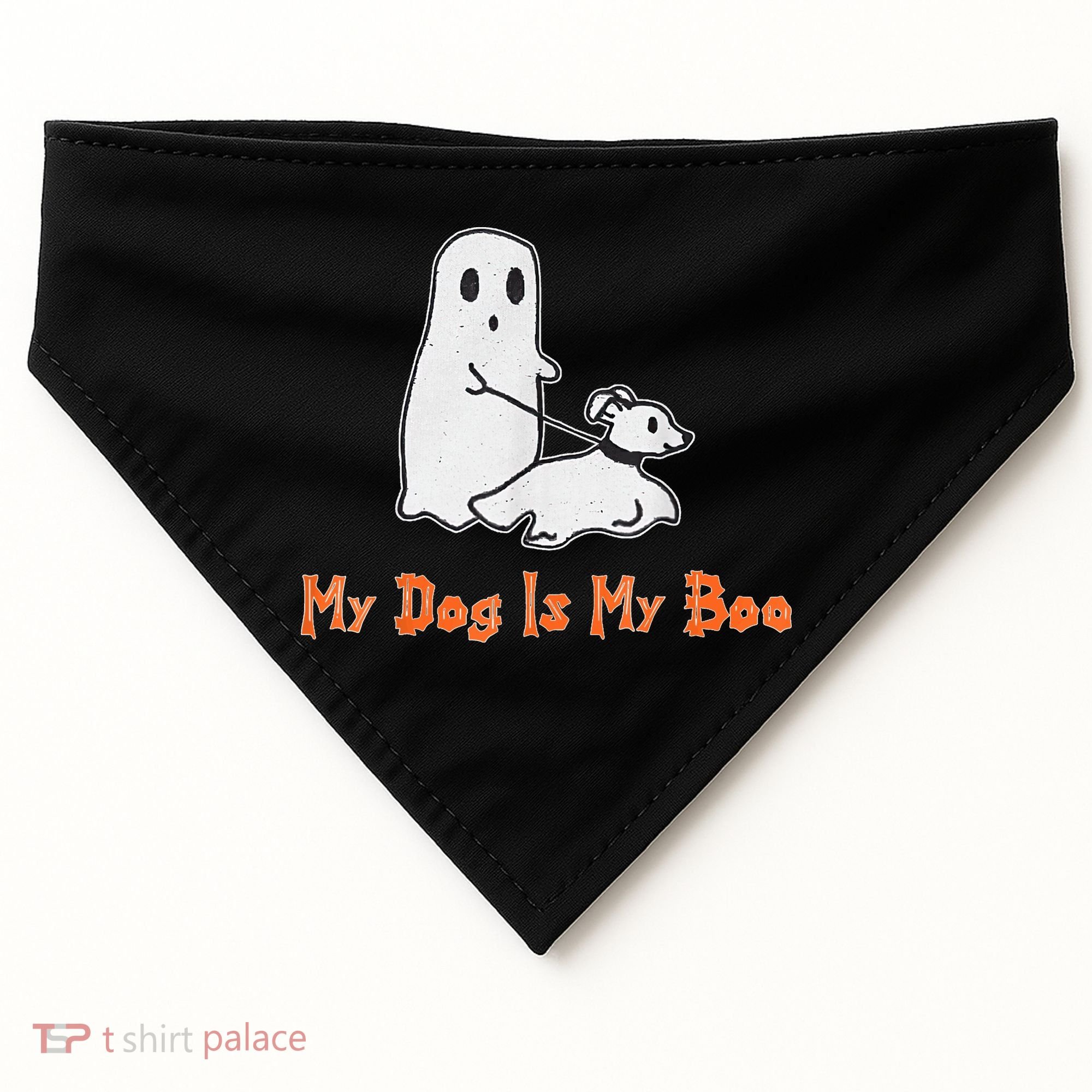 My Dog Is My Boo Ghost Halloween Dog Lover USA-Made Doggie Bandana