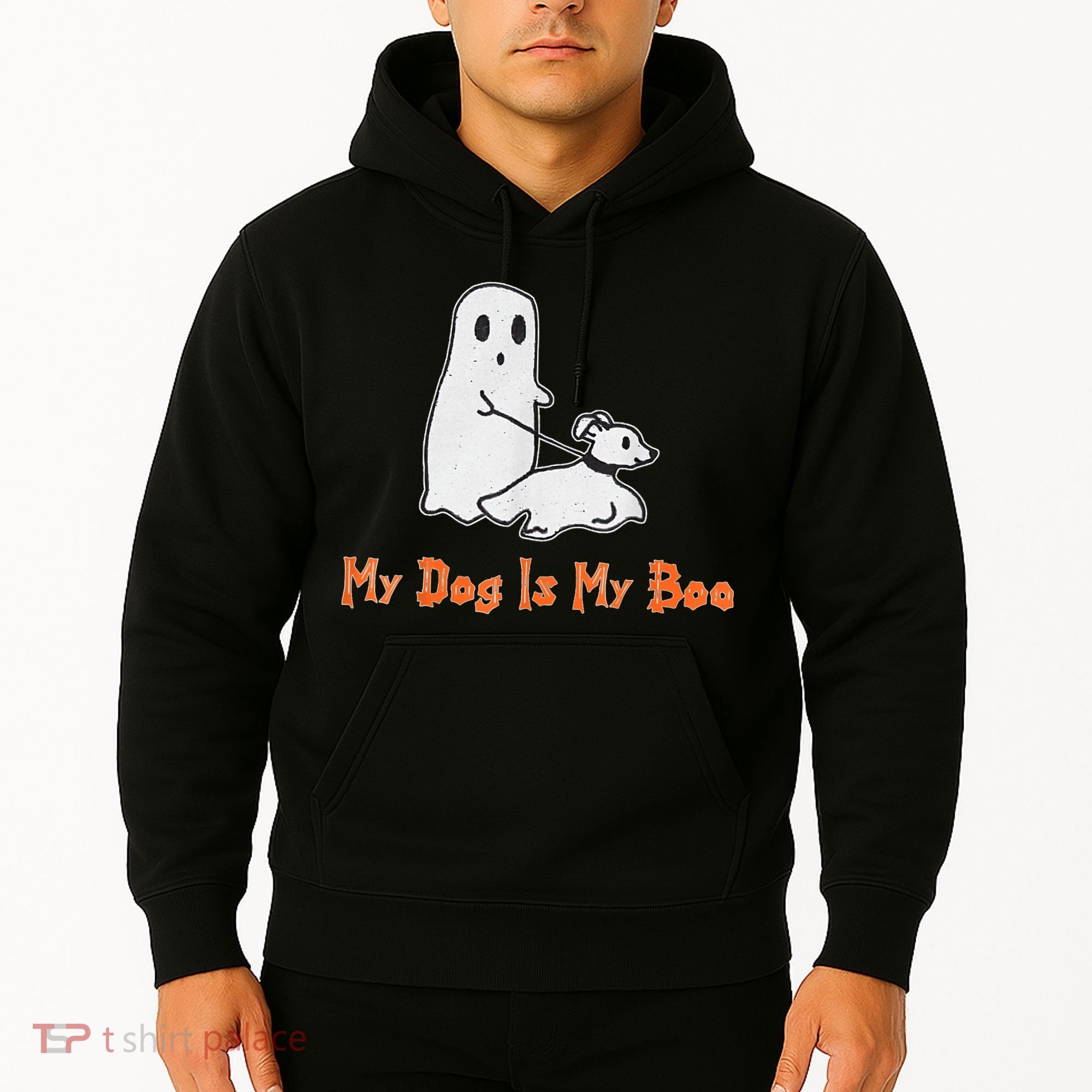My Dog Is My Boo Ghost Halloween Dog Lover Hoodie