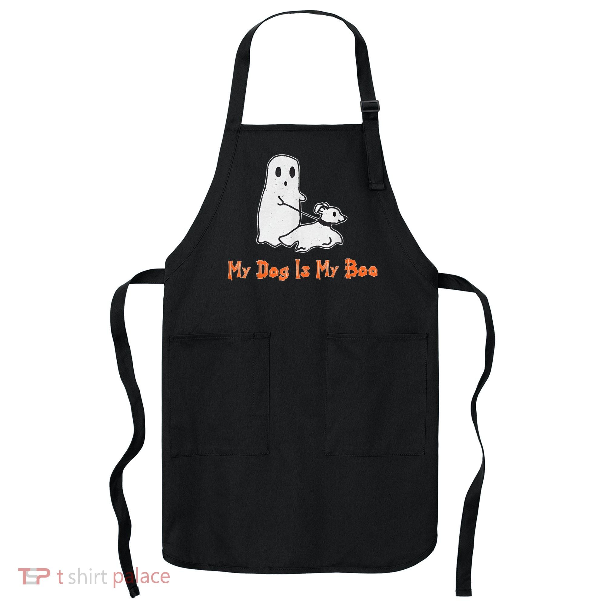My Dog Is My Boo Ghost Halloween Dog Lover Apron