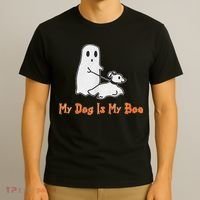 My Dog Is My Boo Ghost Halloween Dog Lover T-Shirt thumb 3