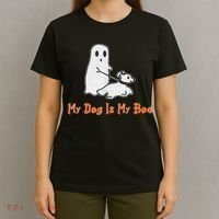 My Dog Is My Boo Ghost Halloween Dog Lover T-Shirt thumb 4