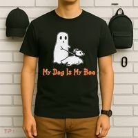 My Dog Is My Boo Ghost Halloween Dog Lover T-Shirt thumb 6