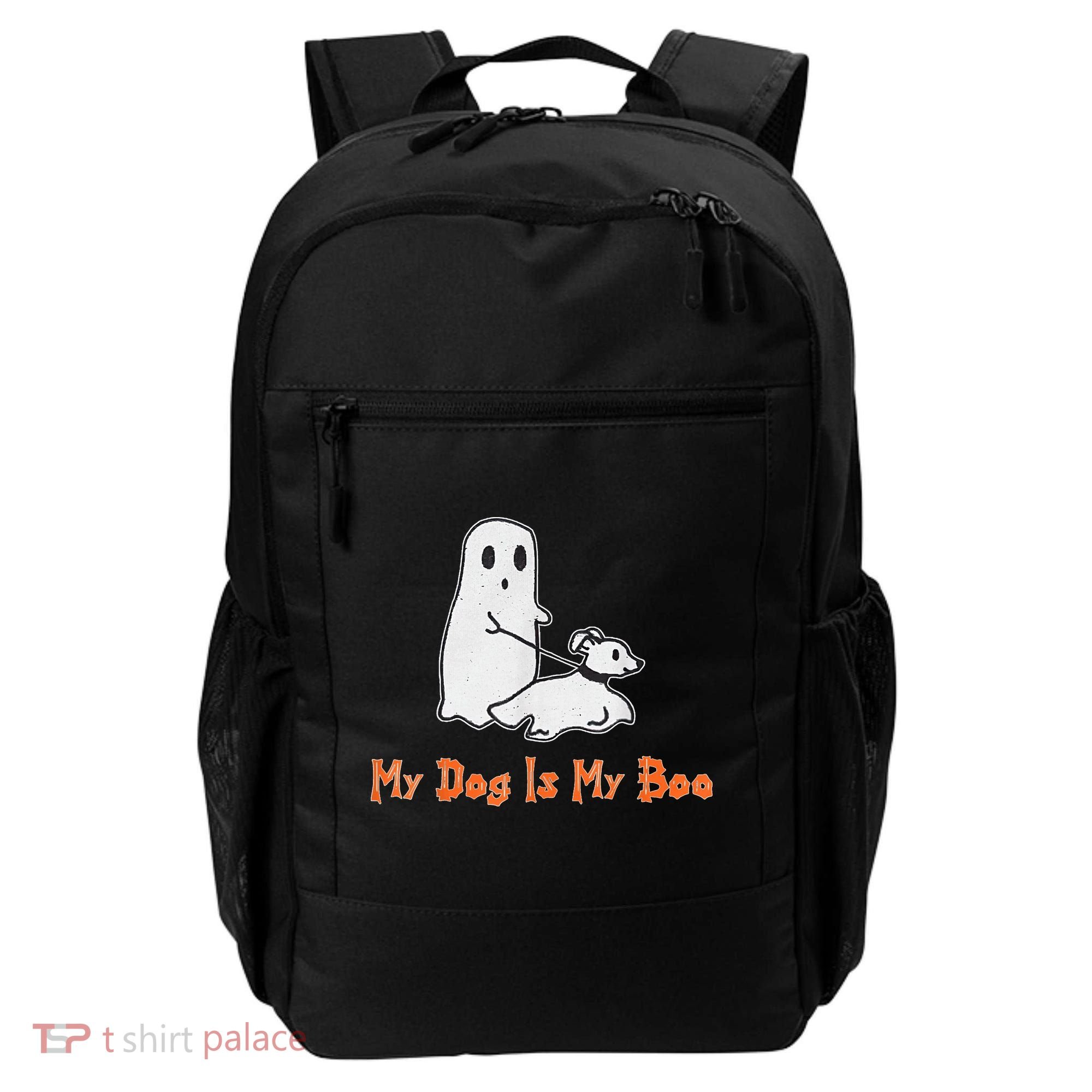 My Dog Is My Boo Ghost Halloween Dog Lover Backpack