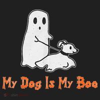 My Dog Is My Boo Ghost Halloween Dog Lover Beanie thumb 2