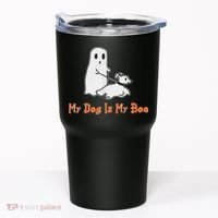 My Dog Is My Boo Ghost Halloween Dog Lover Tumbler thumb 0