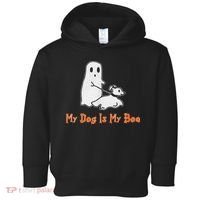 My Dog Is My Boo Ghost Halloween Dog Lover Toddler Hoodie thumb 0