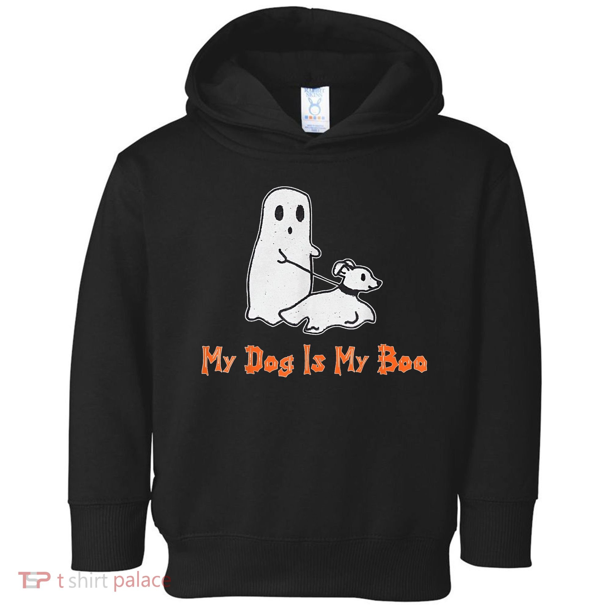 My Dog Is My Boo Ghost Halloween Dog Lover Toddler Hoodie