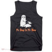 My Dog Is My Boo Ghost Halloween Dog Lover Tank Top thumb 0