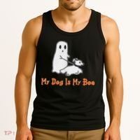 My Dog Is My Boo Ghost Halloween Dog Lover Tank Top thumb 3