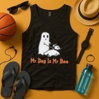 My Dog Is My Boo Ghost Halloween Dog Lover Tank Top thumb 4
