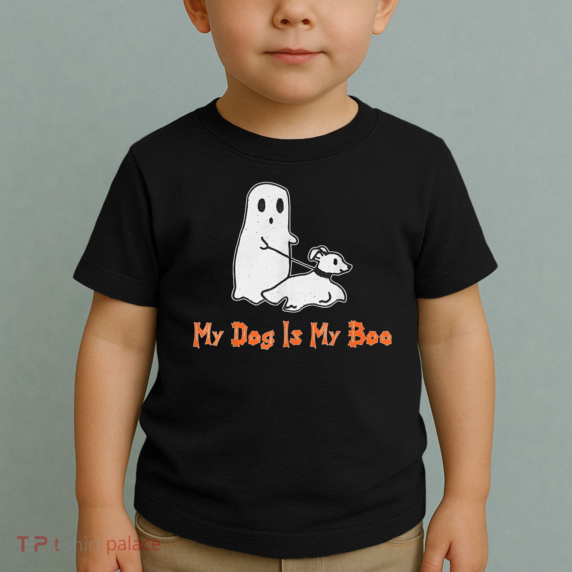 My Dog Is My Boo Ghost Halloween Dog Lover Toddler T-Shirt