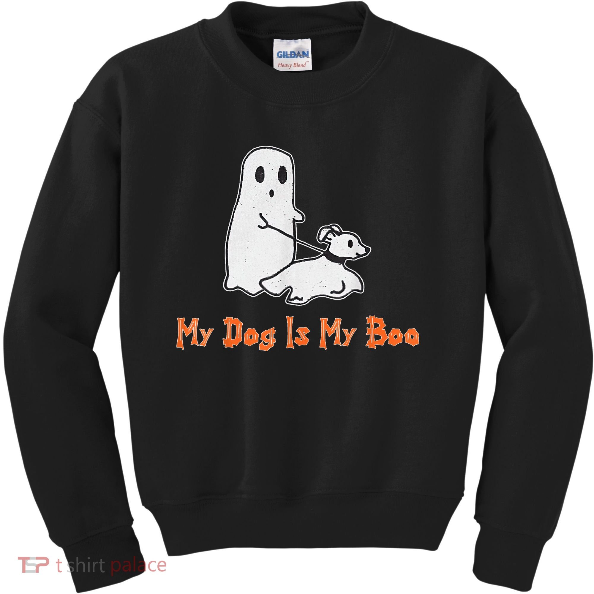 My Dog Is My Boo Ghost Halloween Dog Lover Kids Sweatshirt