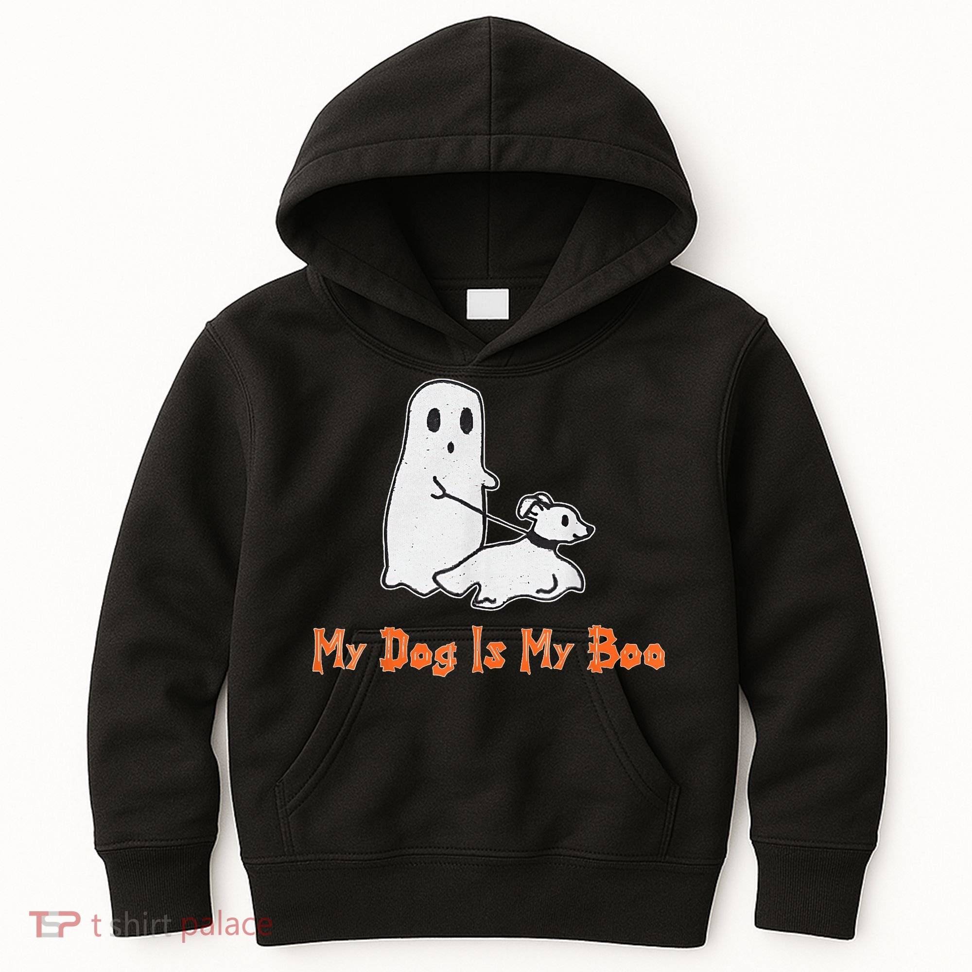 My Dog Is My Boo Ghost Halloween Dog Lover Kids Hoodie