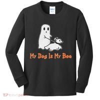 My Dog Is My Boo Ghost Halloween Dog Lover Kids Long Sleeve Shirt thumb 0