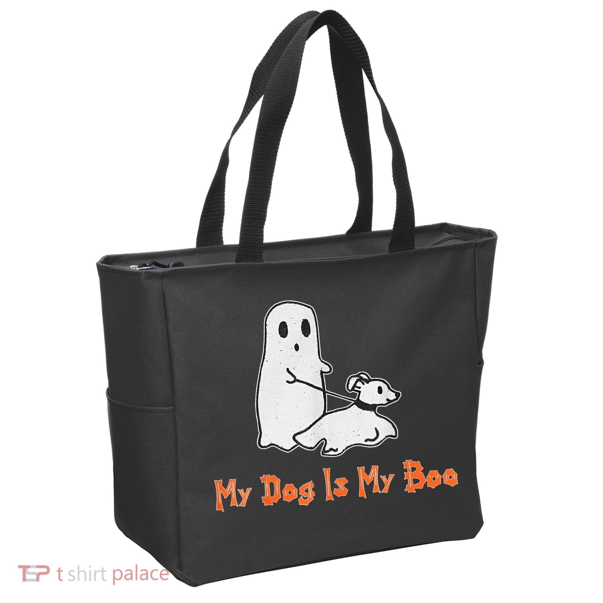 My Dog Is My Boo Ghost Halloween Dog Lover Tote Bag