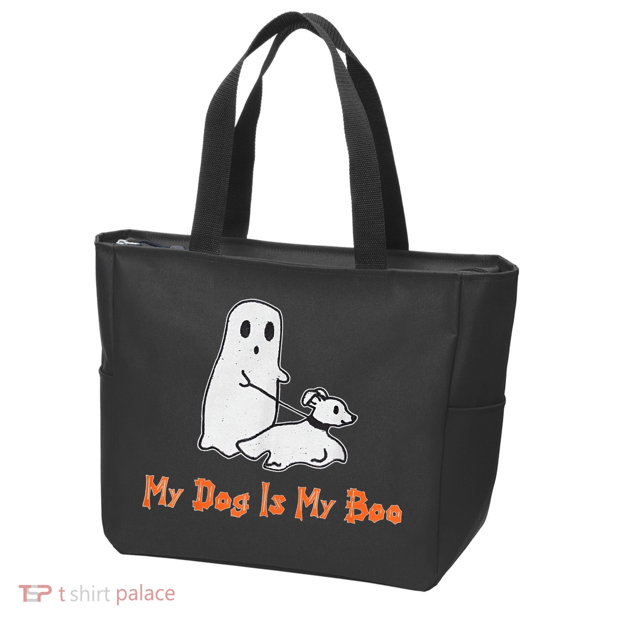 My Dog Is My Boo Ghost Halloween Dog Lover Tote Bag