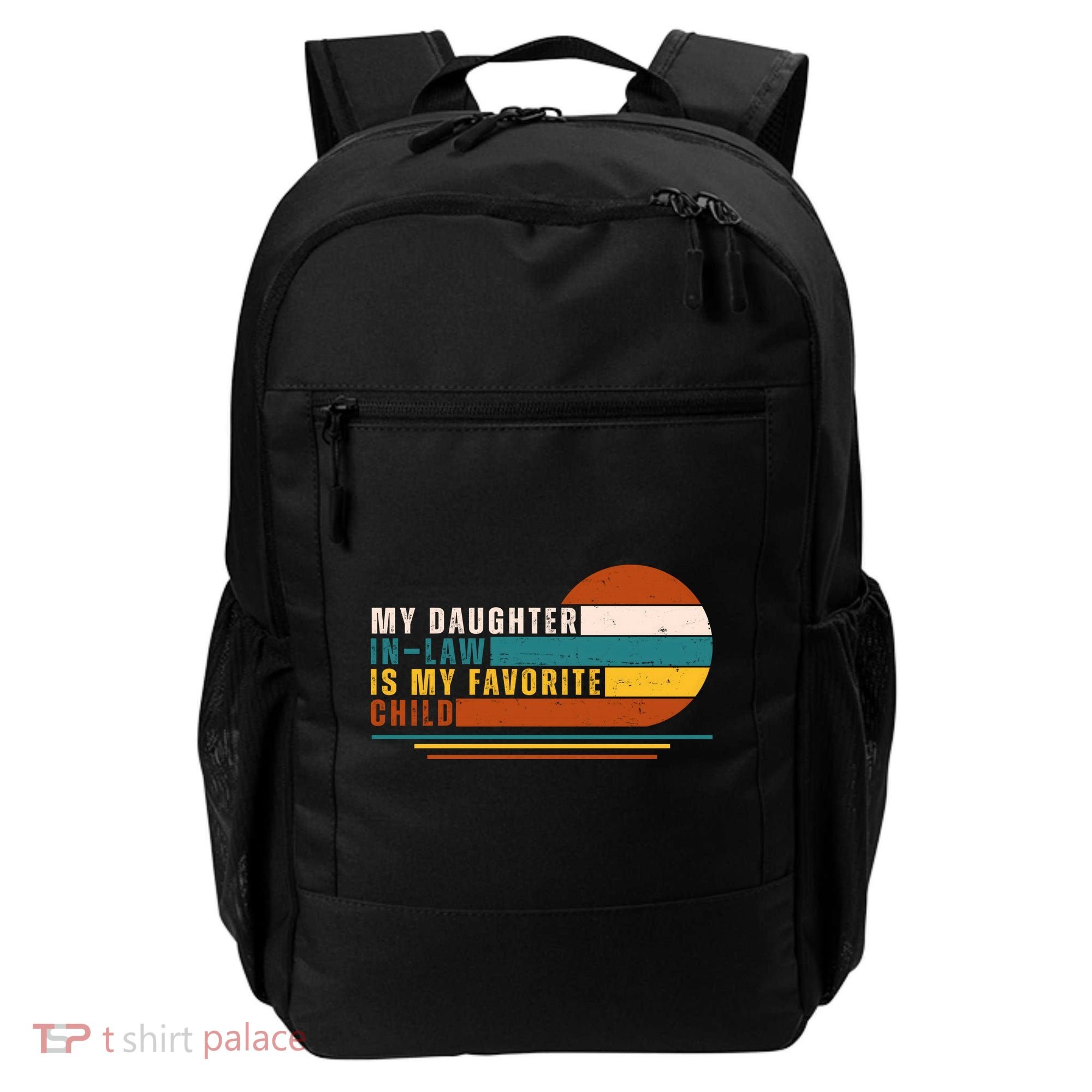 My Daughter In Law Is My Favorite Child Retro Sunset Backpack