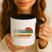 My Daughter In Law Is My Favorite Child Retro Sunset Coffee Mug thumb 3