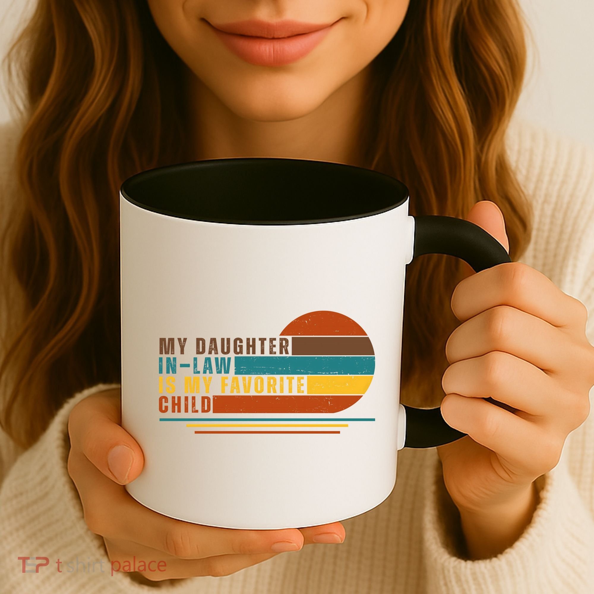 My Daughter In Law Is My Favorite Child Retro Sunset Coffee Mug