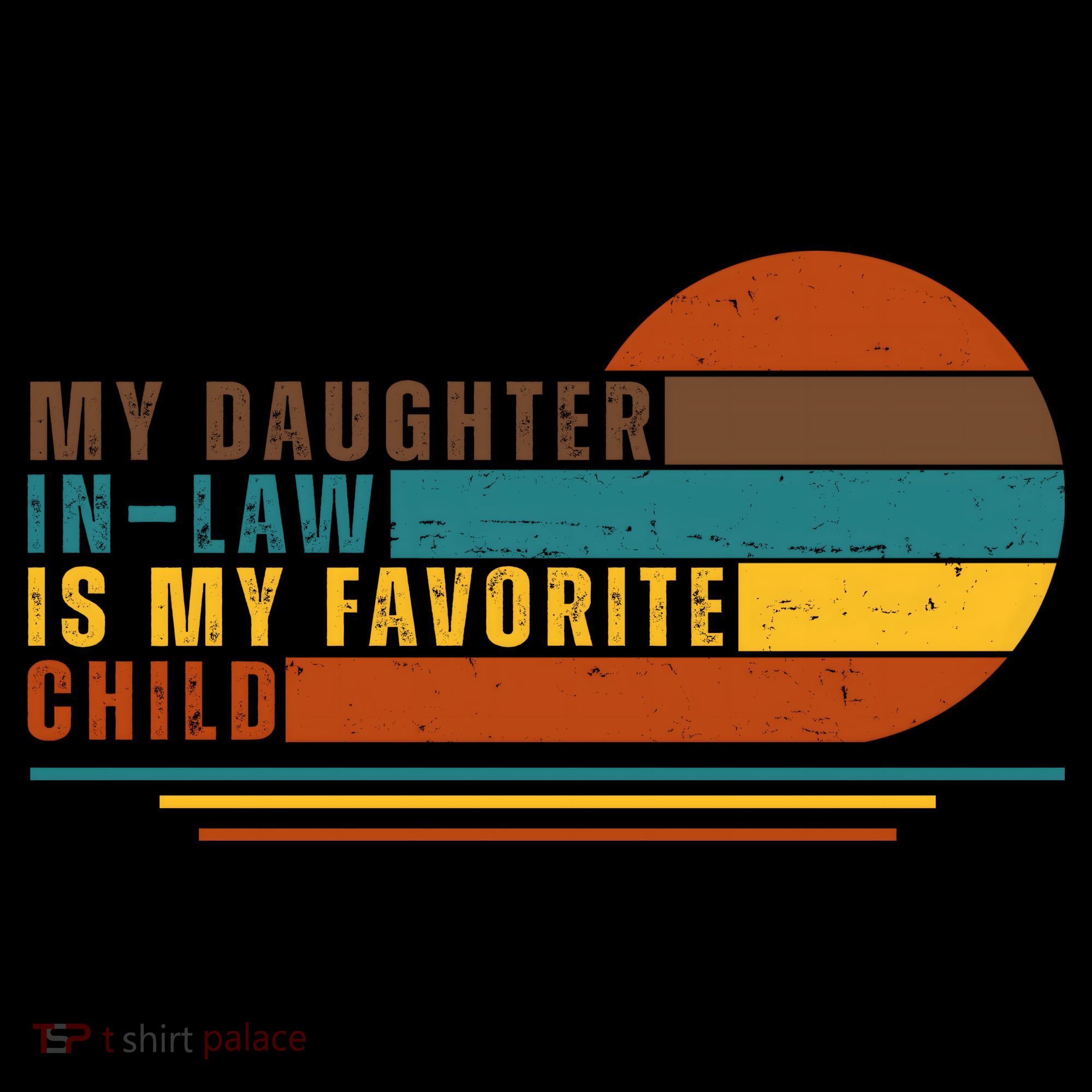 My Daughter In Law Is My Favorite Child Retro Sunset Coffee Mug