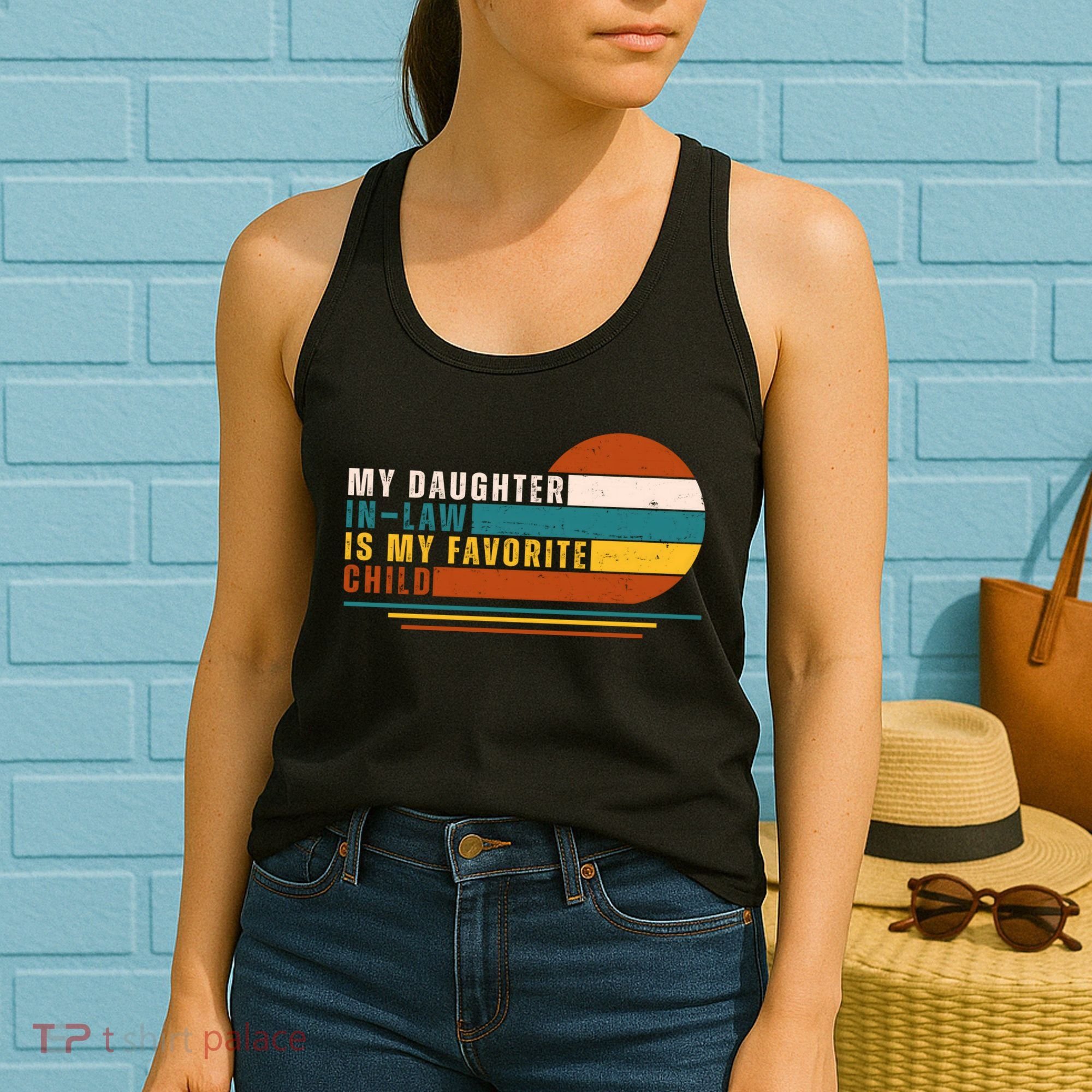 My Daughter In Law Is My Favorite Child Retro Sunset Women's Tank Top