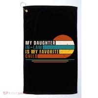 My Daughter In Law Is My Favorite Child Retro Sunset Golf Towel thumb 0