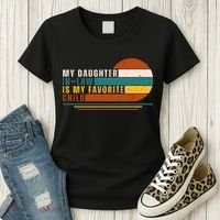My Daughter In Law Is My Favorite Child Retro Sunset Women's T-Shirt thumb 3