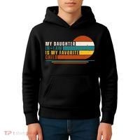 My Daughter In Law Is My Favorite Child Retro Sunset Kids Hoodie thumb 4