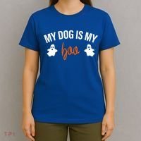 My Dog Is My Boo Funny Dog Owner Halloween Costume Pajamas Gift T-Shirt thumb 4