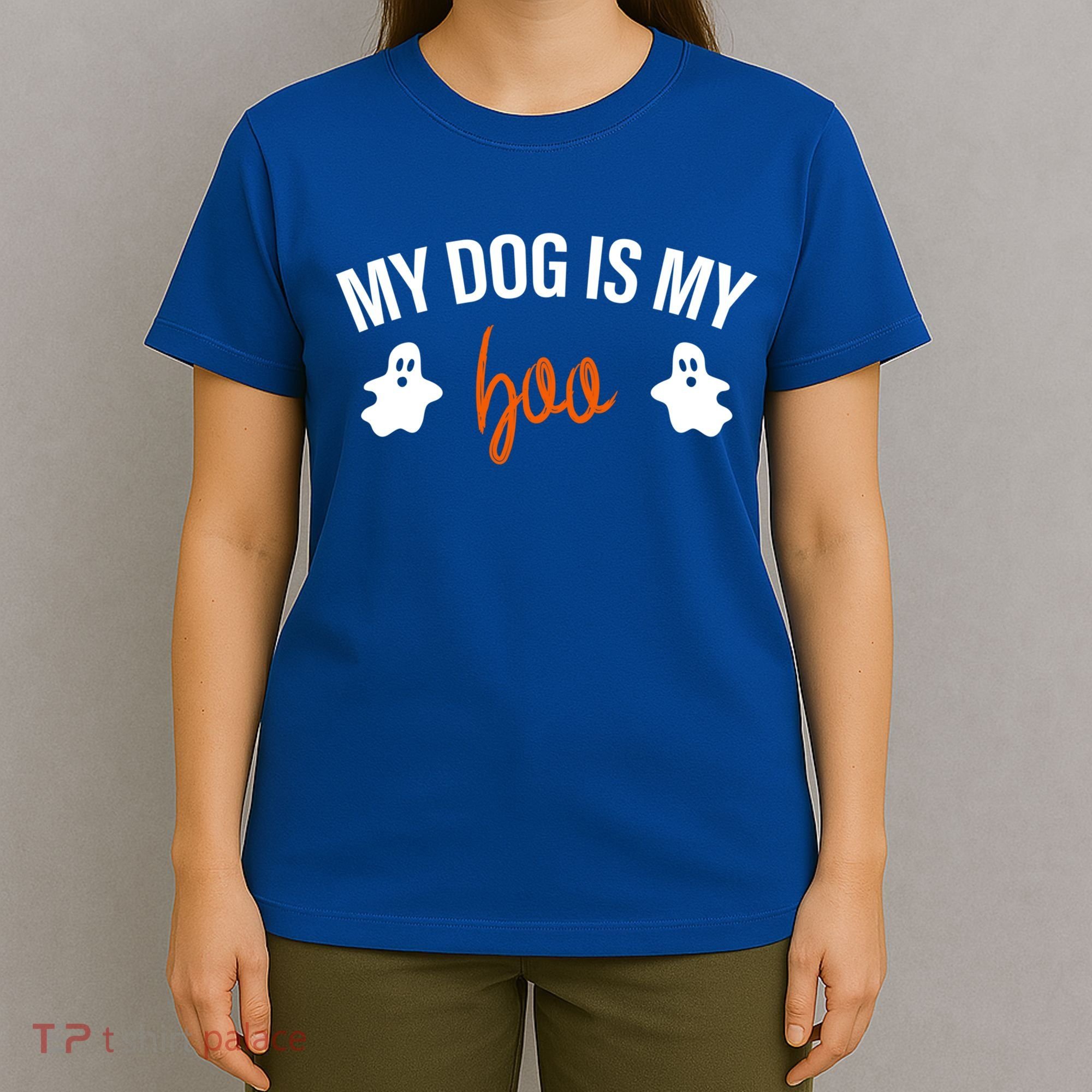 My Dog Is My Boo Funny Dog Owner Halloween Costume Pajamas Gift T-Shirt